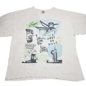 Vintage Looney Tunes Sylvester Tweety Bird New York T Shirt Large Y2K Graphic